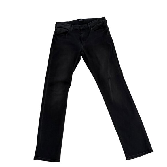 PAIGE BLACK FEDERAL DENIM ELASTIC JEANS STRAIGHT LEG SIZE 30 - Picture 1 of 9